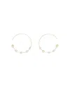 CULT GAIA NUBIA BAROQUE CULTURED FRESHWATER PEARL HOOP EARRINGS IN GOLD TONE