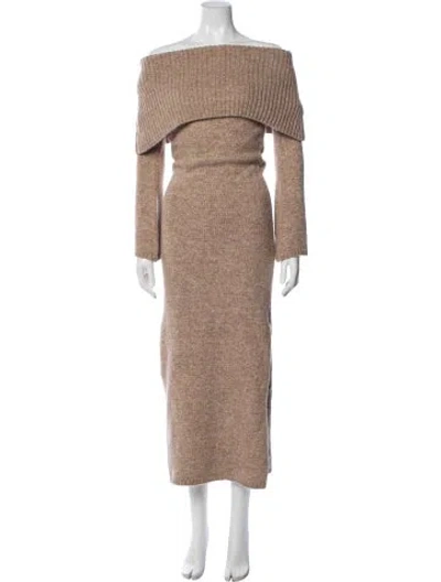 Pre-owned Cult Gaia Nylon Long Dress In Neutral