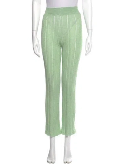 Pre-owned Cult Gaia Nylon Straight Leg Pants In Green