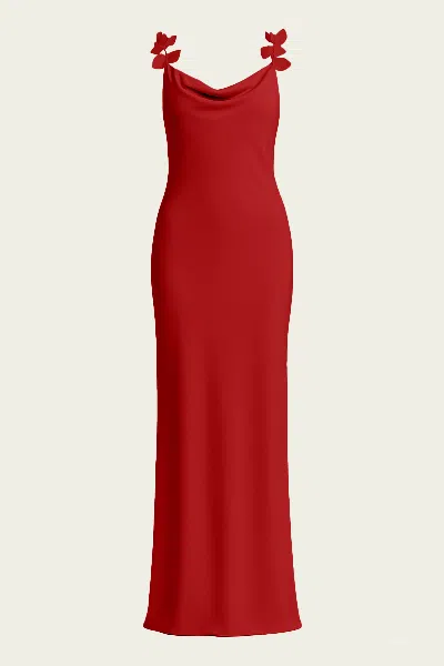 Cult Gaia Nymeria Gown In Merlot In Red