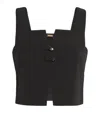 Cult Gaia Octavia Cropped Top In Black