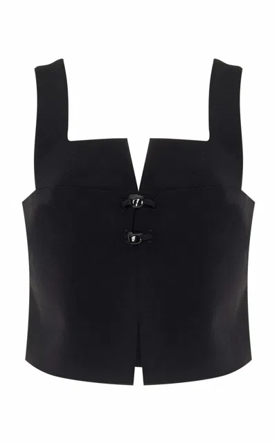 Cult Gaia Octavia Cropped Top In Black