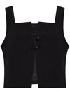 Cult Gaia Octavia Cropped Top In Black