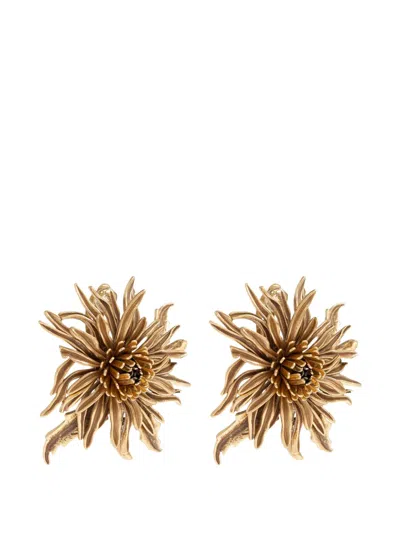 Cult Gaia Octvaia Floral-shape Earrings In Gold