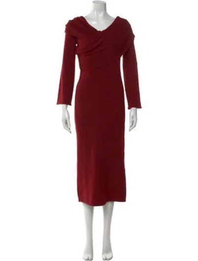 Pre-owned Cult Gaia Off-the-shoulder Long Dress In Red