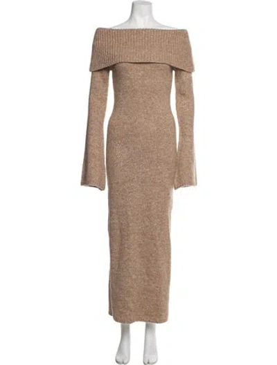 Pre-owned Cult Gaia Off-the-shoulder Long Dress W/ Tags In Neutrals
