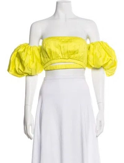Pre-owned Cult Gaia Off-the-shoulder Short Sleeve Crop Top W/ Tags In Multi