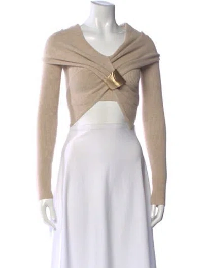 Pre-owned Cult Gaia Off-the-shoulder Sweater W/ Tags In Neutral