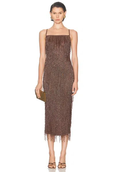 Cult Gaia Ola Dress In Brown