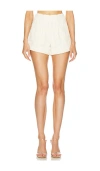 Cult Gaia Olga Distressed Cotton-twill Shorts In Ì˜¤í”„ Í™”ì�´íš¸ Ë©€í‹°