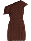 Cult Gaia One-shoulder Dress In Brown