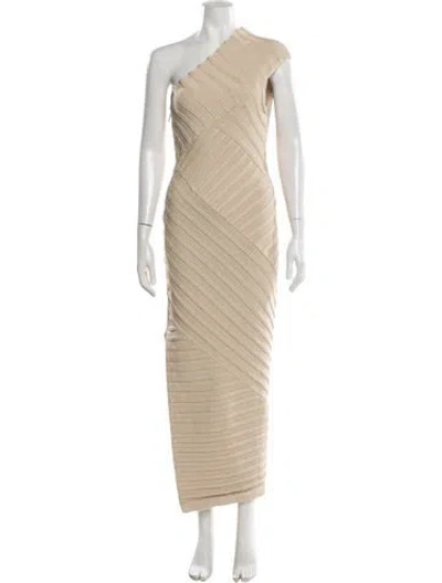 Pre-owned Cult Gaia One-shoulder Long Dress In Neutral