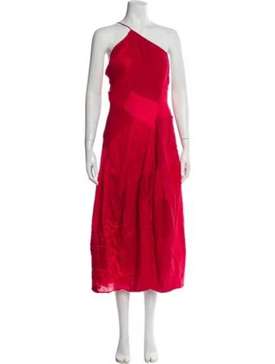Pre-owned Cult Gaia One-shoulder Long Dress In Red