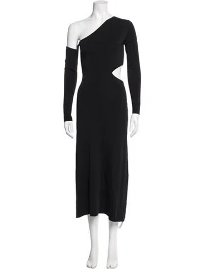 Pre-owned Cult Gaia One-shoulder Midi Length Dress W/ Tags In Black