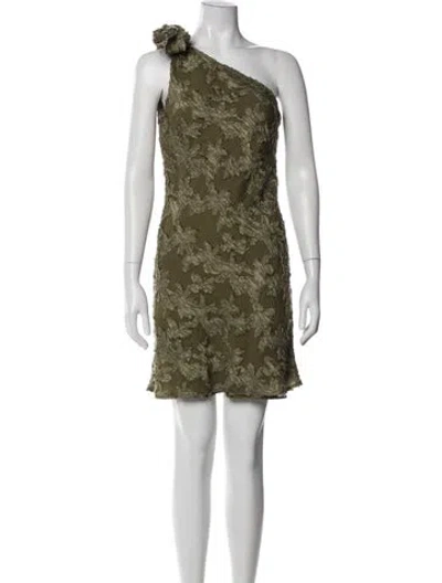 Pre-owned Cult Gaia One-shoulder Mini Dress W/ Tags In Green