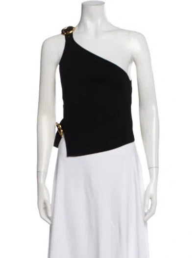 Pre-owned Cult Gaia One-shoulder Sleeveless Top In Black