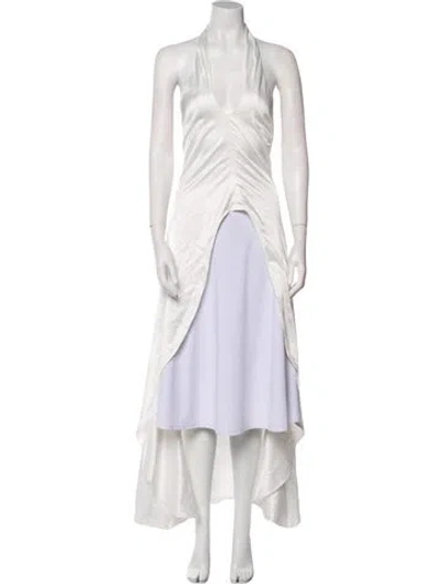 Pre-owned Cult Gaia One-shoulder Sleeveless Tunic In White