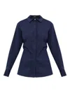 Cult Gaia Open-back Shirt In Blue