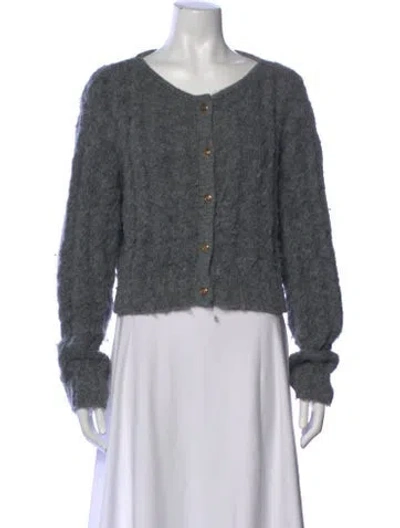 Pre-owned Cult Gaia Open Front Sweater In Gray