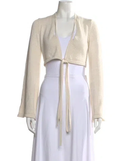 Pre-owned Cult Gaia Open Front Sweater In Neutral