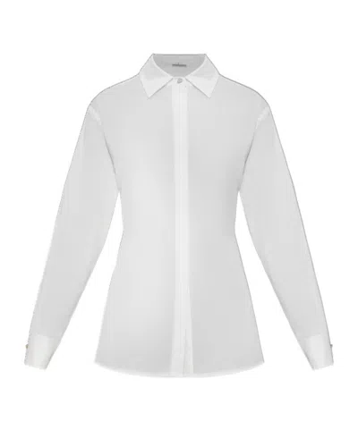 Cult Gaia Open-back Shirt In White