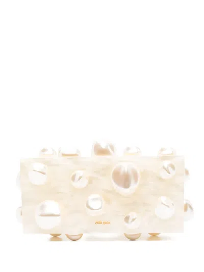 Cult Gaia Orbs Pearl-embellished Clutch