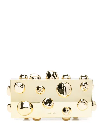 Cult Gaia Orbs Stud-embellished Clutch In Gold