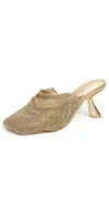 Cult Gaia Orion Mules Sand Dollar In Gold