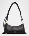 Cult Gaia Osa Woven-strap Leather Shoulder Bag In Black