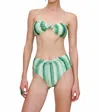 Cult Gaia Oswin Painted-stripe Bikini Bottom In Green