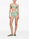 Cult Gaia Oswin Painted-stripe Bikini Top In Green
