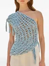 Cult Gaia Owen Knitted Top In 蓝色