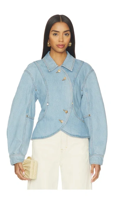 Cult Gaia Curved-panel Jacket In Blue