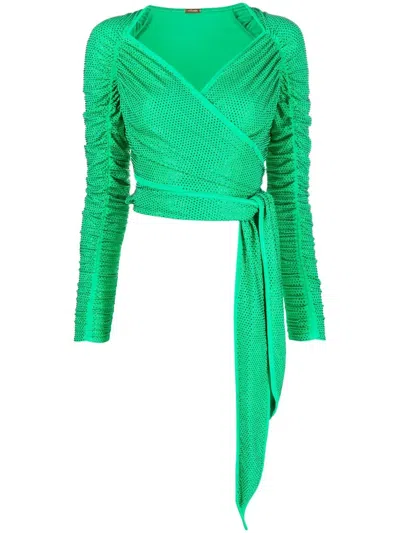 Cult Gaia Oberteil Mit Paisleymuster In Green