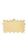 Cult Gaia Paloma Metallic Acrylic Clutch In Shiny Gold