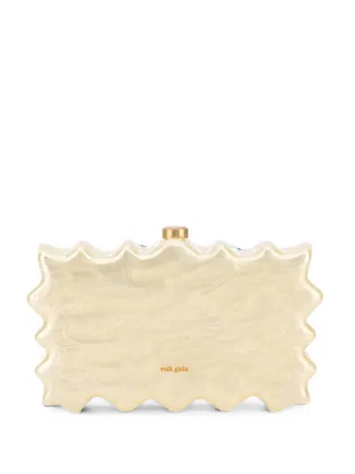Cult Gaia Paloma Wavy Clutch In Gold
