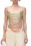 Cult Gaia Pandora Top In Ombre In Gold
