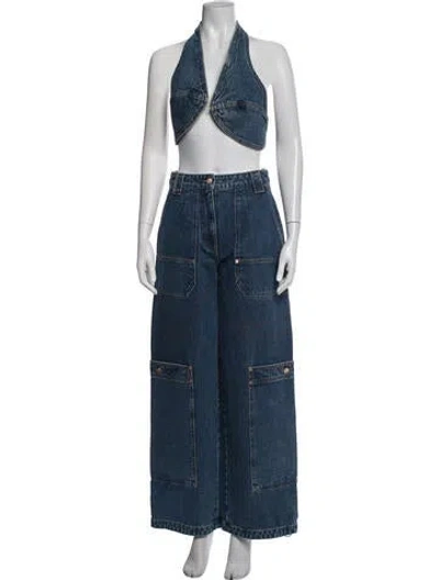 Pre-owned Cult Gaia Pant Set In Blue