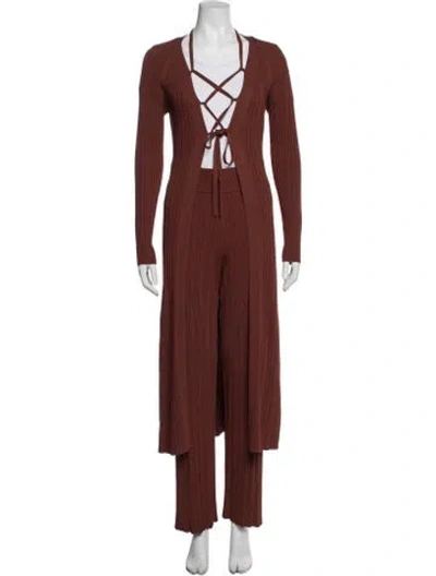 Pre-owned Cult Gaia Pant Set In Brown