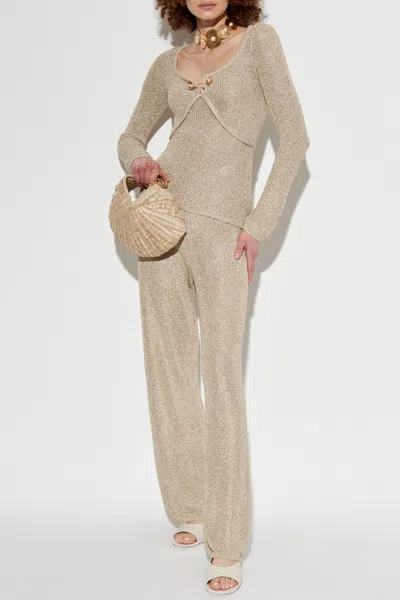 Cult Gaia Pants Lawena In Gold