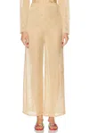 Cult Gaia Parker Knit Coverup Pant In Tierra