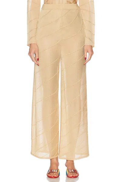 Cult Gaia Parker Knit Coverup Pant In Tierra