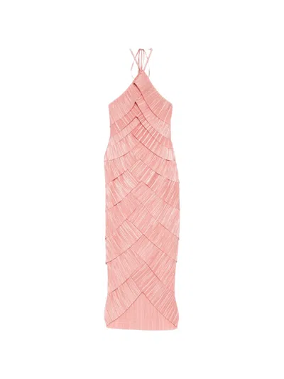 Cult Gaia Patrizia Pleated Midi Dress In Pink
