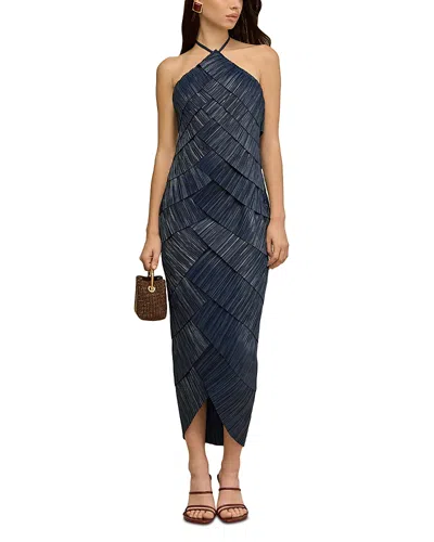 Cult Gaia Patrizia Tiered Midi Dress In Blue