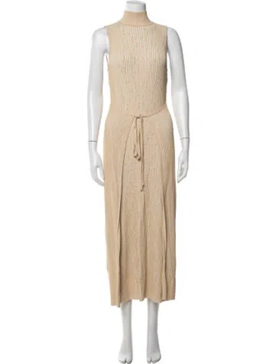 Pre-owned Cult Gaia Patterned Long Dress In Neutrals