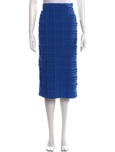 Pre-owned Cult Gaia Patterned Midi Length Skirt In Blue