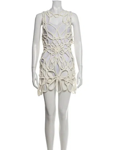 Pre-owned Cult Gaia Patterned Mini Dress In Neutrals