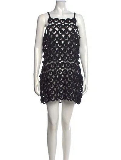 Pre-owned Cult Gaia Patterned Mini Dress W/ Tags In Black