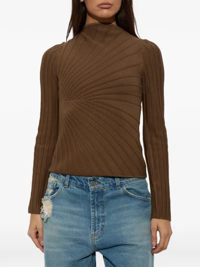 Cult Gaia Paulette Top In Brown