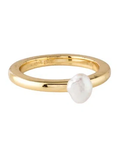 Pre-owned Cult Gaia Pearl Band Ring Set In Multicolor